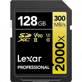 Lexar Professional 2000x, SDXC, 128GB, UHS-II, U3, V90