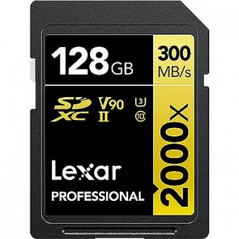 Lexar Professional 2000x, SDXC, 128GB, UHS-II, U3, V90