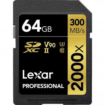 Lexar Professional 2000x, SDXC, 64GB, UHS-II, U3, V90