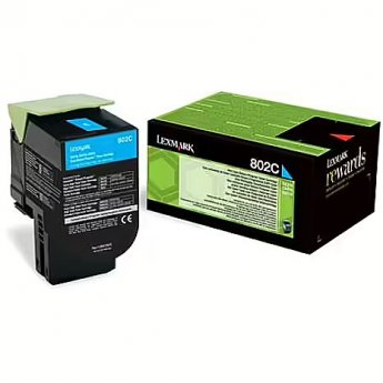 Lexmark Toner Lexmark 802C cyan | return | 1000 pgs| CX310dn / CX310n / CX410de / CX410d
