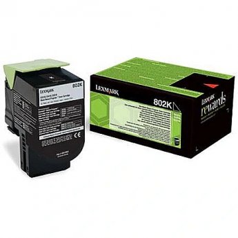 Lexmark Toner Lexmark 802K black | return | 1000 pgs| CX310dn / CX310n / CX410de / CX410