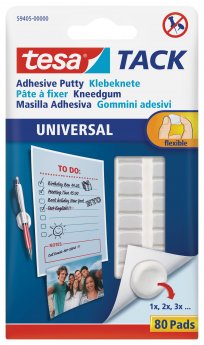 Līmējoša masa TACK® Adhesive Putty Universal sadalīta kvadrātiņos, 80 gab.