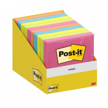 Līmlapiņas Post-it®, 76 x 76 mm, 100 lapiņu, dažādās krāsās