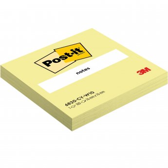 Līmlapiņas Post-it®, 76 x 76 mm, 100 lapiņu, kanārijdzeltenas