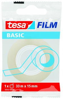 Līmlente TESAfilm Basic, caurspīdīga, 33m x 15 mm