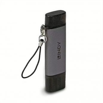 Lindy USB 3.2 Gen 1, Type-C & A, SD & MicroSD Reader