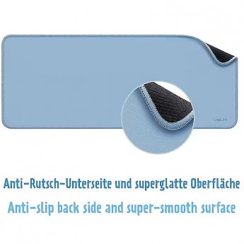 Logilink XXL desk pad for mouse and kayboard, blue