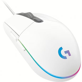 Logitech G203 Lightsync, USB, Optical, White