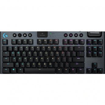 Logitech G915 TKL, LIGHTSPEED Wireless RGB Mechanical Gaming Keyboard, GL Tactile, Carbon, US