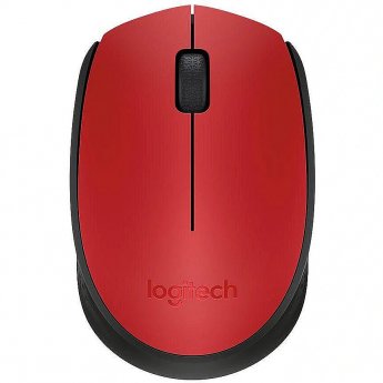 Logitech M171, RF Wireless, Red