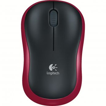 Logitech M185, RF Wireless, Red