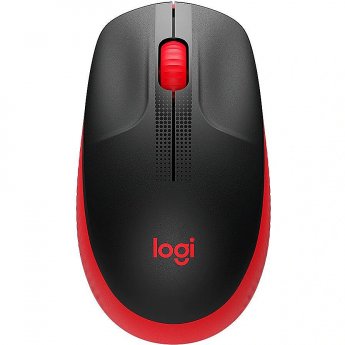 Logitech M190, Wireless, Optical, Red