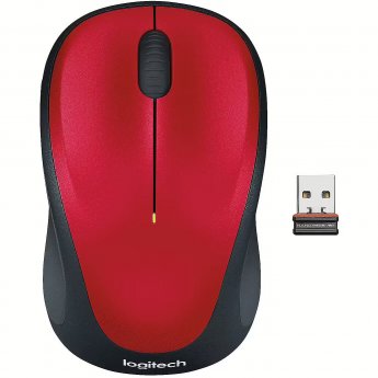 Logitech M235, RF Wireless, Red