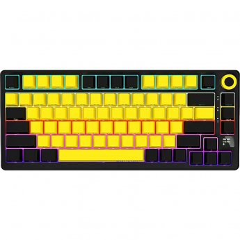 Lorgar KBP7075W, Gaming Pro, Black/yellow, EN