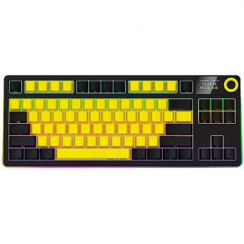 Lorgar KBP70TKLW, Wireless TKL Mechanical Gaming Pro, Black/yellow, EN