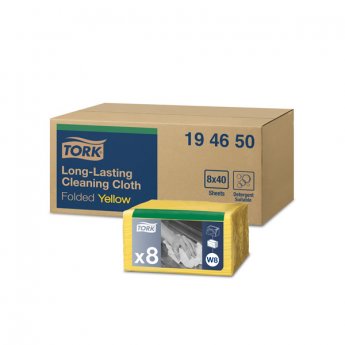 Lupatiņas TORK PREMIUM W8 sistēmai,izmēri: 38 x 30 cm., 40gab./iepak., dzeltenā krāsā