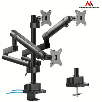 Maclean MC-811, Triple monitor stand, 17-27"