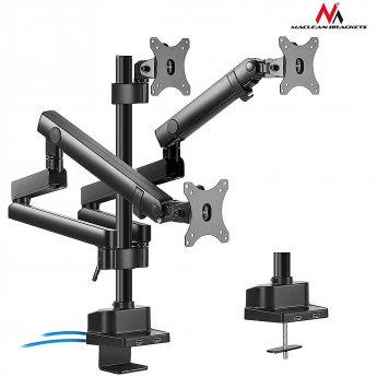 Maclean MC-811, Triple monitor stand, 17-27"