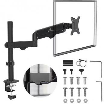 Maclean monitor mount, gas spring, 17"-32", 2-10kg, black, MC-135