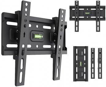 Maclean TV Mount / Bracket, max VESA 200x200, 13-43", up to 45 kg, black, tilt adjustment +2°–-10°, MC-189