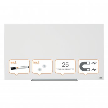 Magnētiska stikla tāfele NOBO DIAMOND 45", 99 x 56 cm, balta
