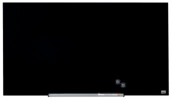 Magnētiska stikla tāfele NOBO DIAMOND 45", 99 x 56 cm, melnā krāsā