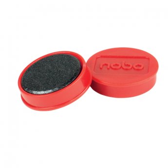 Magnētiskās tāfeles magnēti Nobo 10 iepakojumi 32 mm sarkani