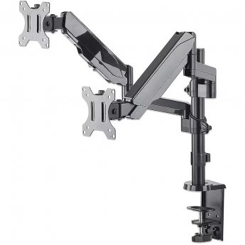 Manhattan Double Monitor Mount with Height-Adjustable Arms, 17-32"