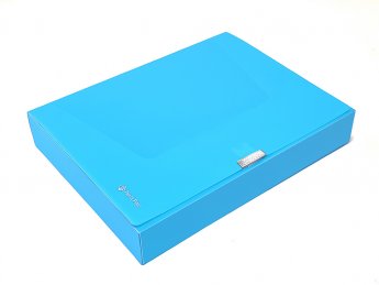 Mape ar līplentes aizdari PANTA PLAST Neon, PP, A4, 55 mm, zilā