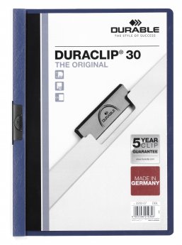 Mape DURABLE DURACLIP® Original 30, A4 formāts, tumši zila