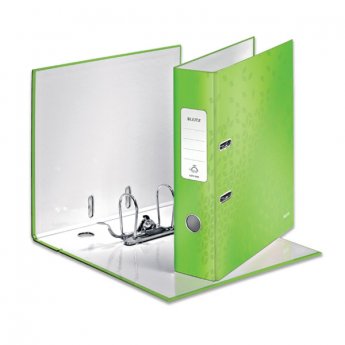 Mape-reģistrs LEITZ WOW 180°, A4 formāts, 80 mm, zaļā krāsā