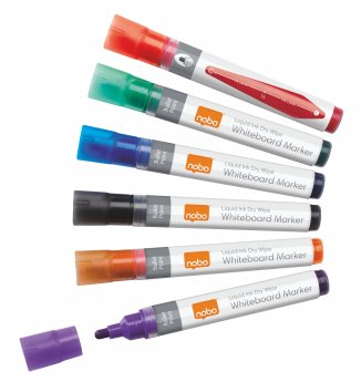 Marķieri tāfelei NOBO Liquid Ink, 6 gab., asorti krāsas