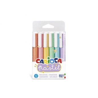 Marķieris CARIOCA, 6 dažādas pasteļkrāsas