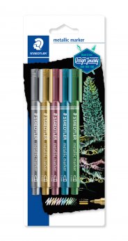 Marķieris STAEDTLER Metallic, 5 gab., asorti krāsās