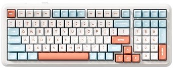 Mchose Klawiatura gamingowa Mchose K99 MCHOSE Icy Creamsicle bezprzewodowa mechaniczna podświetlana pomarańczowa
