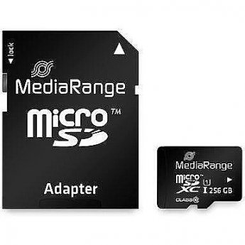 MediaRange MicroSDXC, 256GB, UHS-1, U1, V10 + Adapter