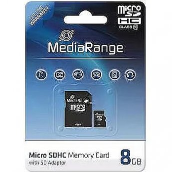 MediaRange MR957, microSDHC, 8GB, Class 10