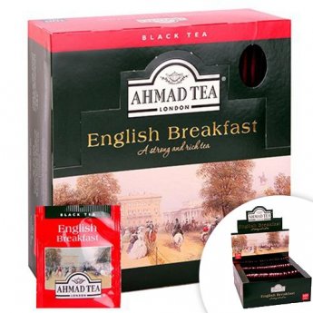 Melnā tēja AHMAD Alu ENGLISH Breakfast, 100 maisiņi x 2 g paciņā