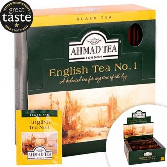 Melnā tēja AHMAD Alu ENGLISH TEA No.1, 100 maisiņi x 2 g paciņā