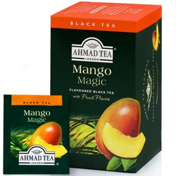 Melnā tēja AHMAD Alu Mango maģija, 20 x 2 g maisiņi paciņā