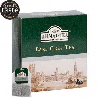 Melnā tēja AHMAD EARL GREY, 100 maisiņi x 2 g paciņā