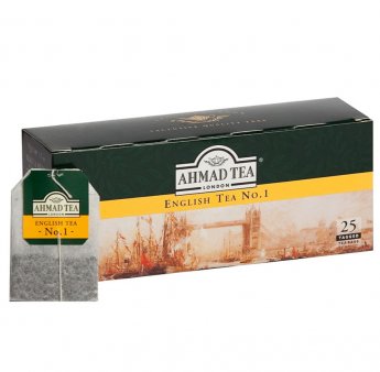 Melnā tēja AHMAD ENGLISH TEA No.1, 25 maisiņi x 2 g paciņā