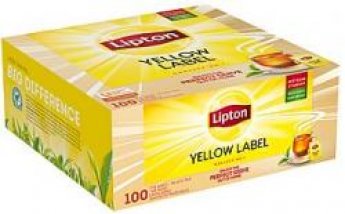 Melnā tēja LIPTON Yellow Label, 100 x 1.8g
