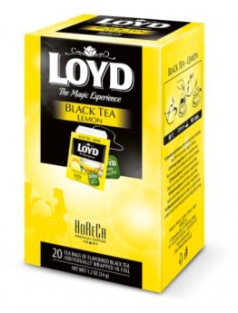Melnā tēja LOYD Lemon FS  20 maisiņi x 1.7 g paciņā