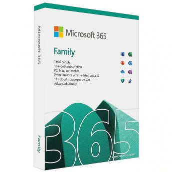 Microsoft 365 Family, English, 1 year subscription