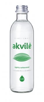 Minerālūdens AKVILE, viegli gāzēts, stiklā, 0,33l (DEP)