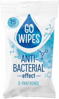 Mitrās salvetes GOWIPES Antibact D-Panthenol 15 gab
