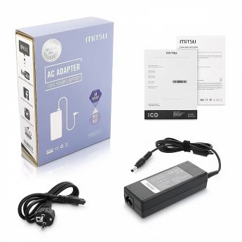 Mitsu notebook charger mitsu 19v 3.95a (5.5x2.5) - toshiba, compaq, hp, asus