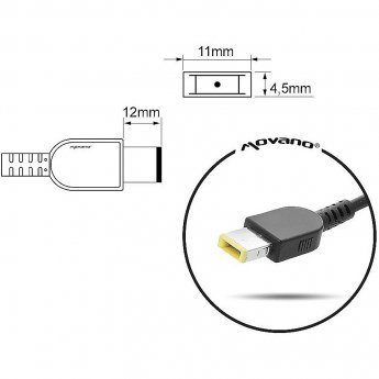 Mitsu notebook charger mitsu 20v 4.5a (prostokątny 11.0x4.5 pin - Yoga) - lenovo 90W