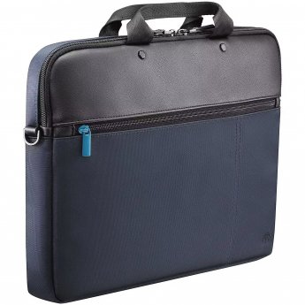 Mobilis Executive Compact briefcase, 11-14", Black/Blue